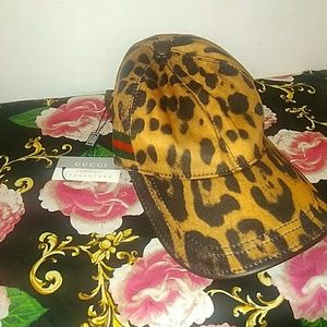 Men leopard gucci hat